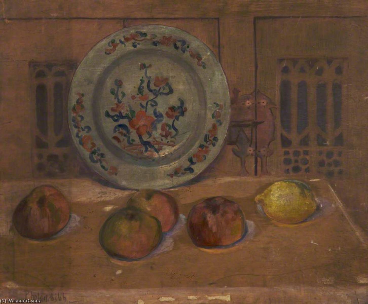 Still Life With Plate And Apples — Harry Phelan Gibb