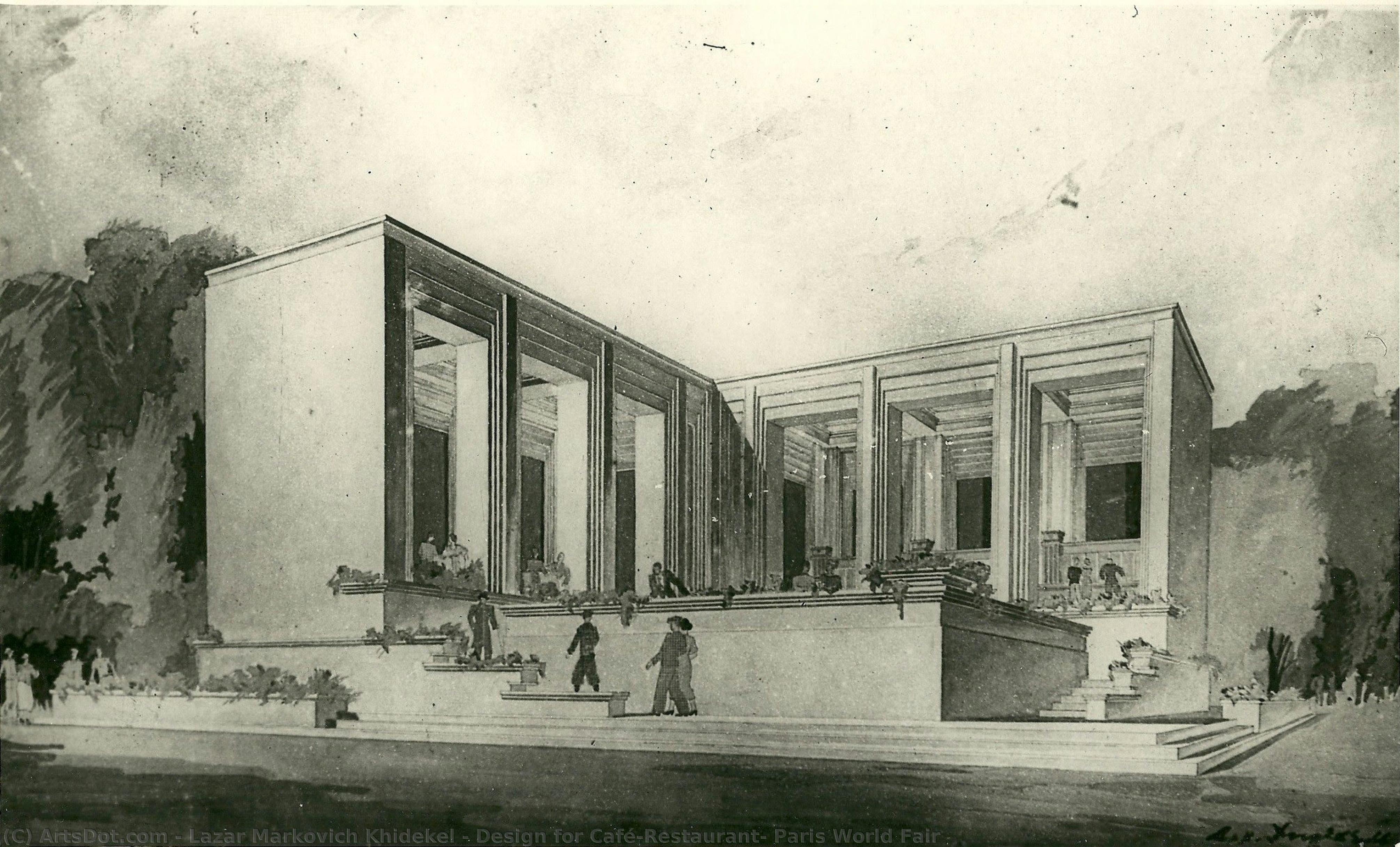 Design For Café-restaurant, Paris World Fair — Lazar Markovich Khidekel