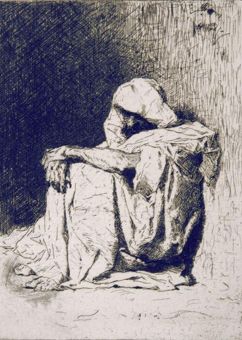 Arabe Assis (sitting Arab) — Mariano Fortuny