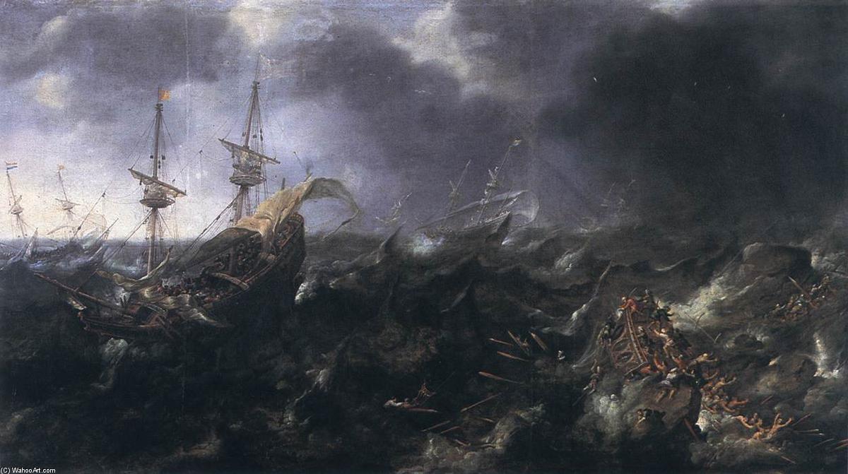 Ships In Peril — Andries Van Eertvelt