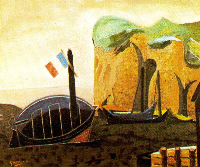 Boat With A Flag — Жорж Брак
