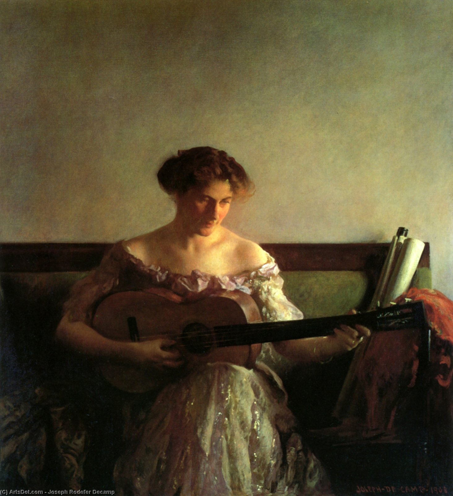 The Guitar Player — Joseph Rodefer Decamp