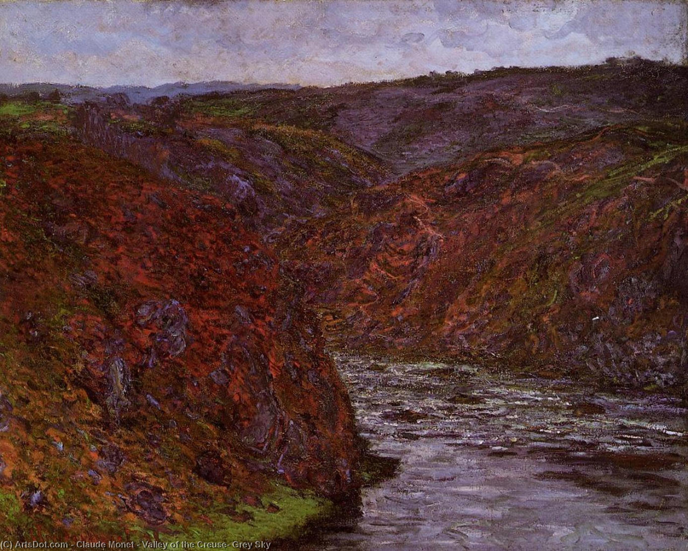 Valley Of The Creuse, Grey Sky — Claude Monet