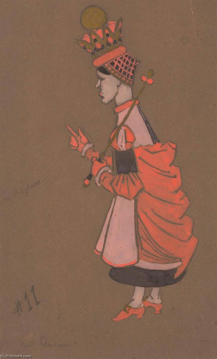 Red Queen (costume Design For Alice In Wonderland) 1915) — William Penhallow Henderson