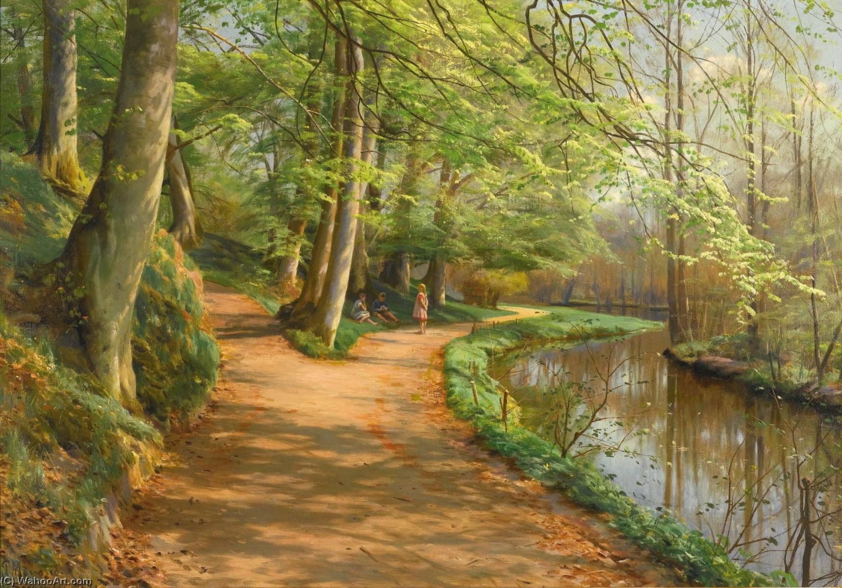 Children By A Stream — Педер Мёрг Монстед