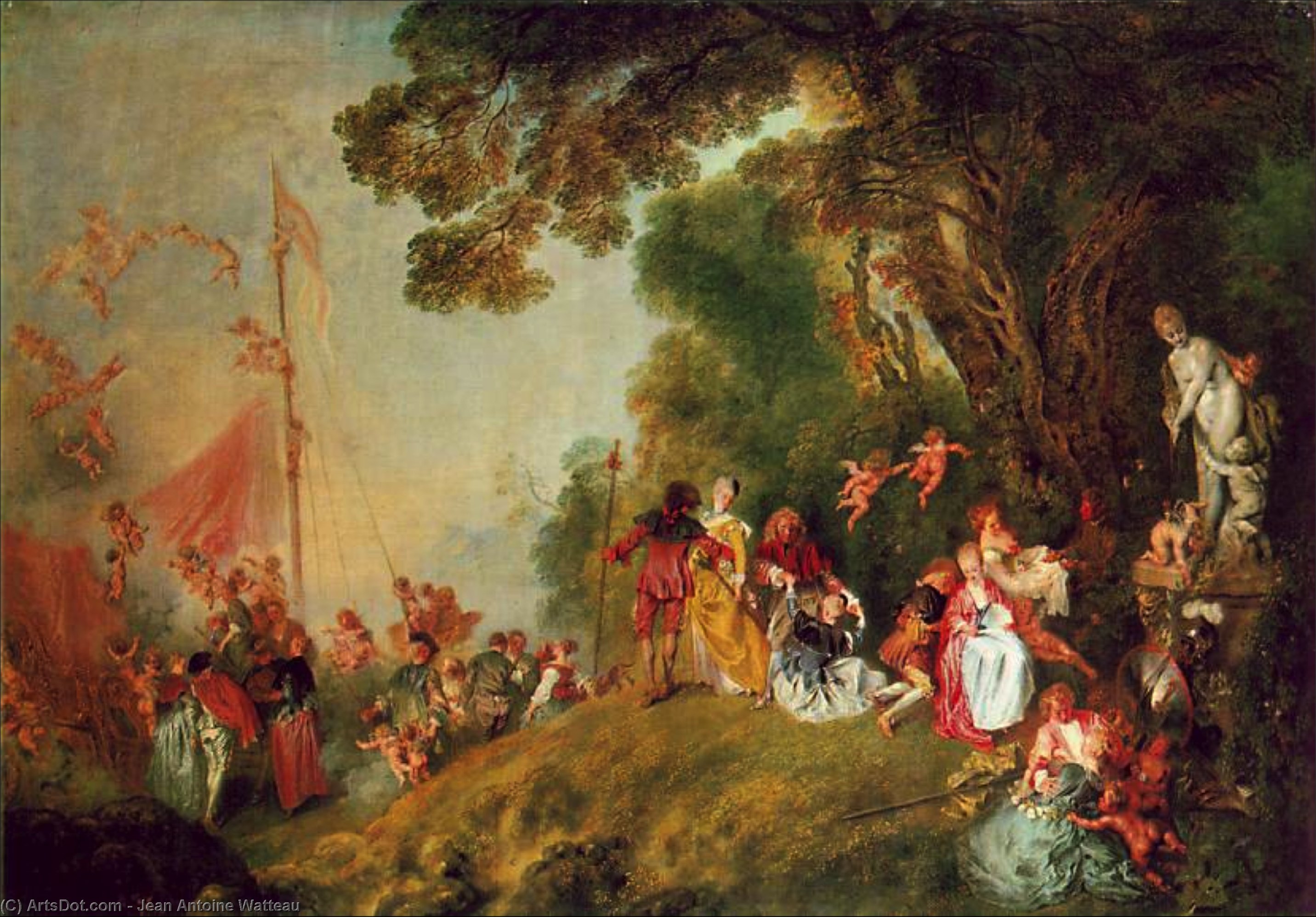 Pilgerfahrt Nach Kytheria — Jean-antoine Watteau