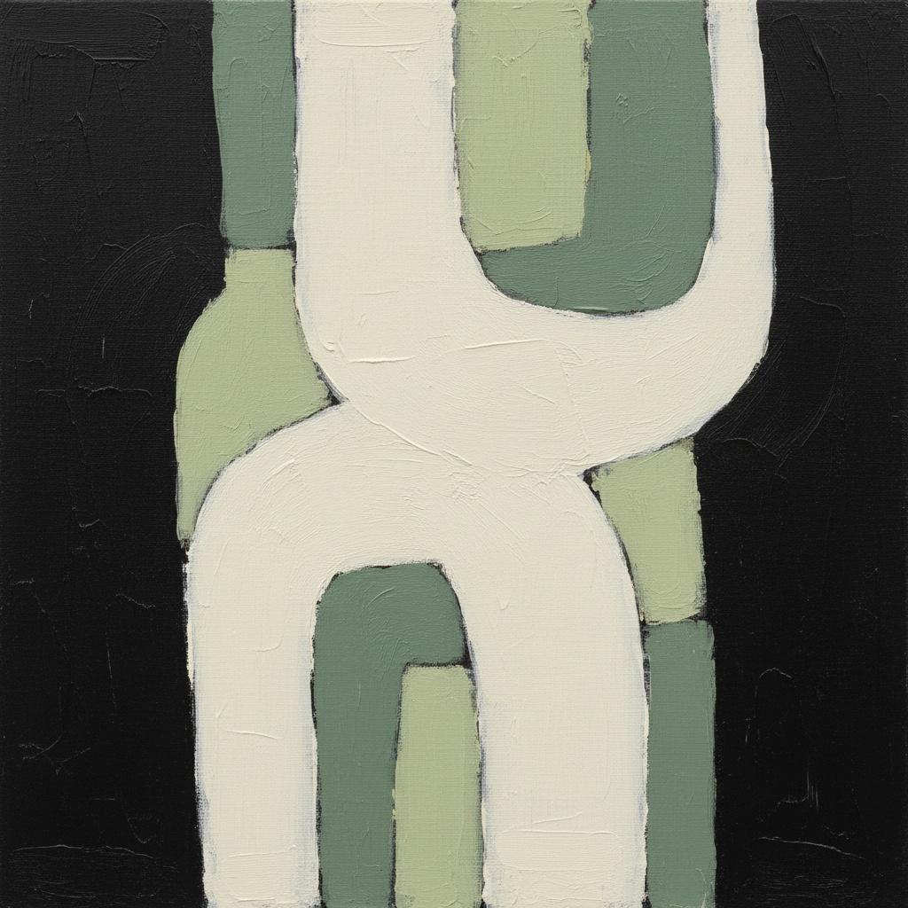 Monolithic Interlocking Forms In Sage And Obsidian: A Singular Meditative Study — Laurent Fabre