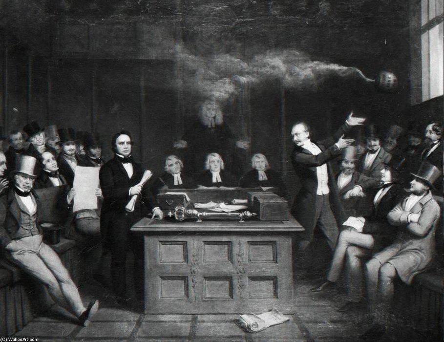 John Bright And W. A. Mackinnon In The Debates On Franchise Reform — George Cruikshank