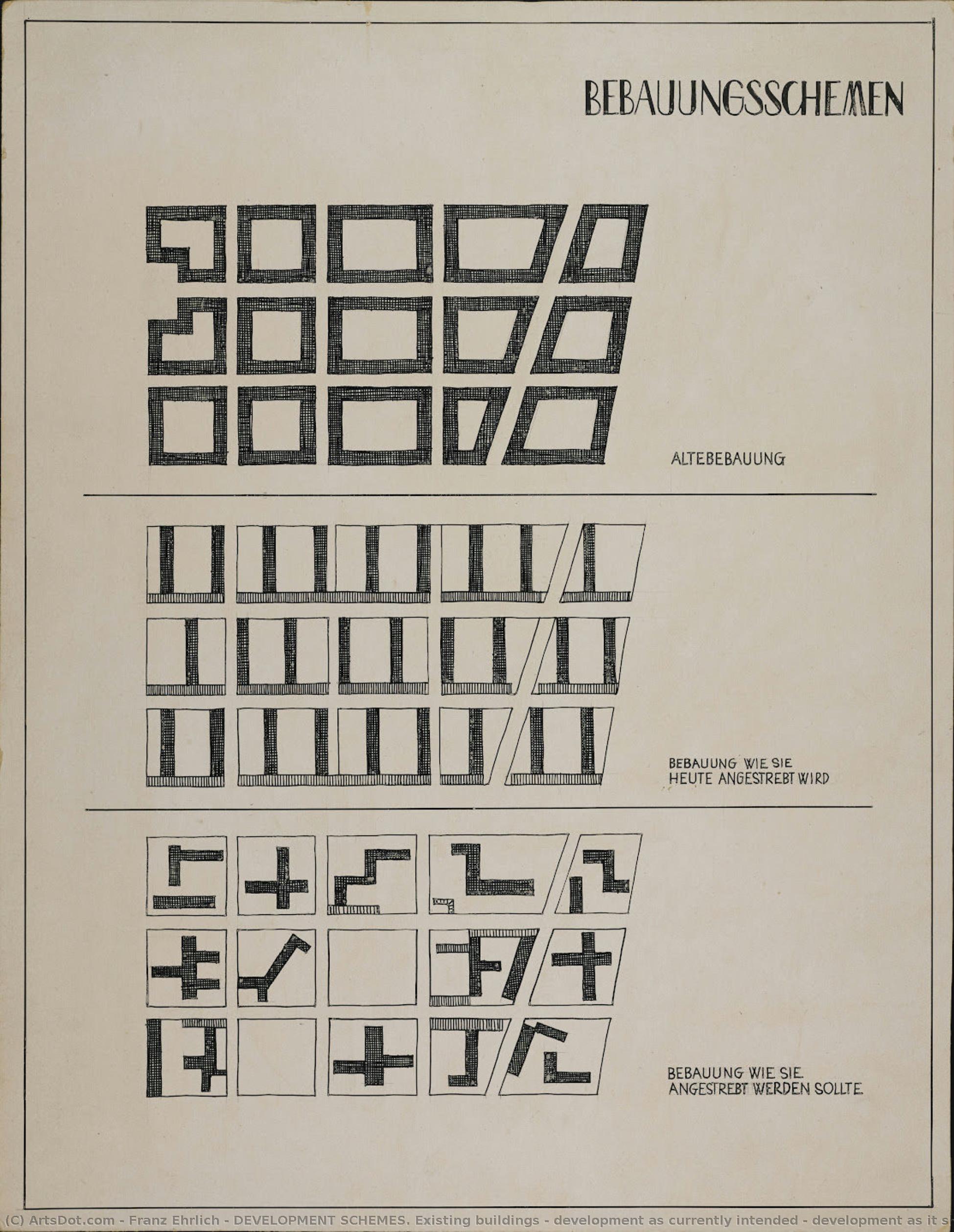 Development Schemes. Existing Buildings / Development As Currently Intended / Development As It Should Be Intended — Франц Эрлих
