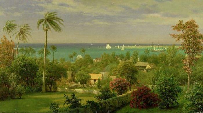 Panoramic View Of The Harbour At Nassau In The Bahamas — Albert Bierstadt