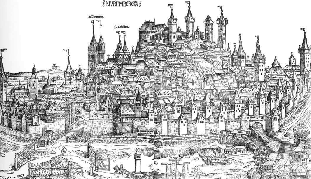 Nuremberg Chronicle, Page 100: View Of The City Of Nuremberg — Hartmann Schedel