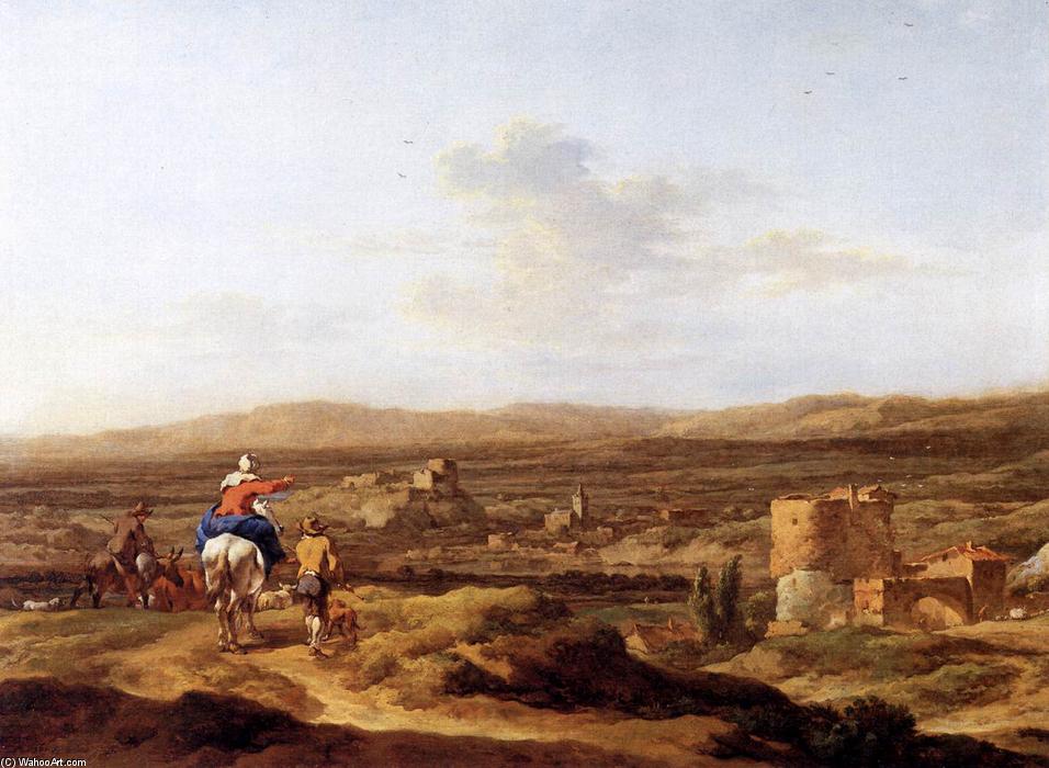 Italian Landscape With Mountain Plateau — Николас Питерс Берхем