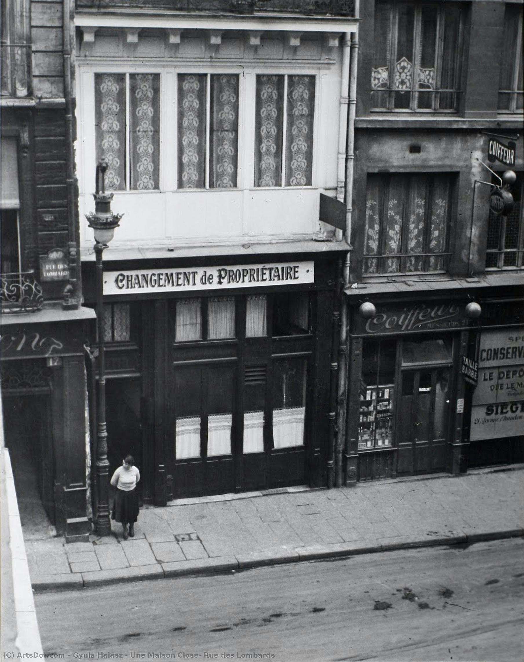 Une Maison Close, Rue Des Lombards — Gyula Halász