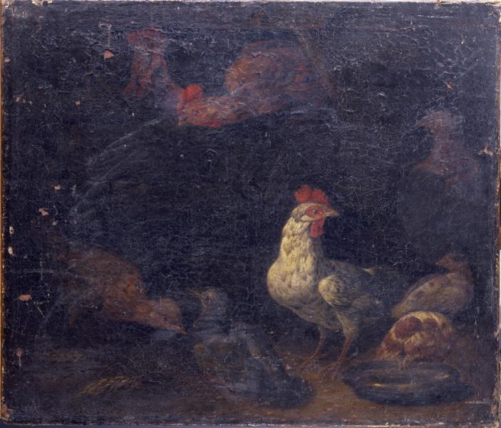 Coin De Basse Cour Coqs Et Poulets — Nicasius Bernaerts