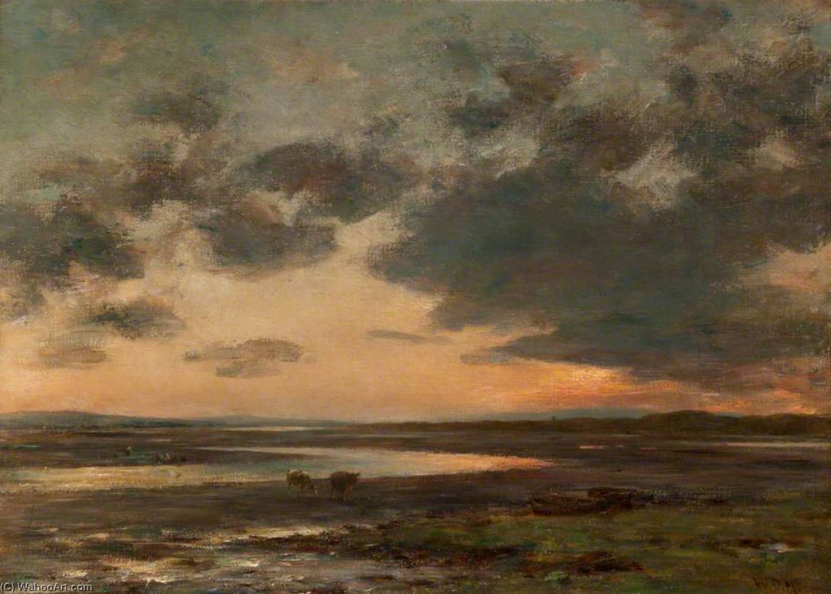 A Sunset View Of Aberlady Bay, Low Tide — William Darling Mckay