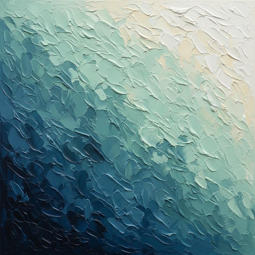 Ethereal Depths Of Midnight Blue And Sculpted Seafoam In A Singular Masterpiece — David Moreau