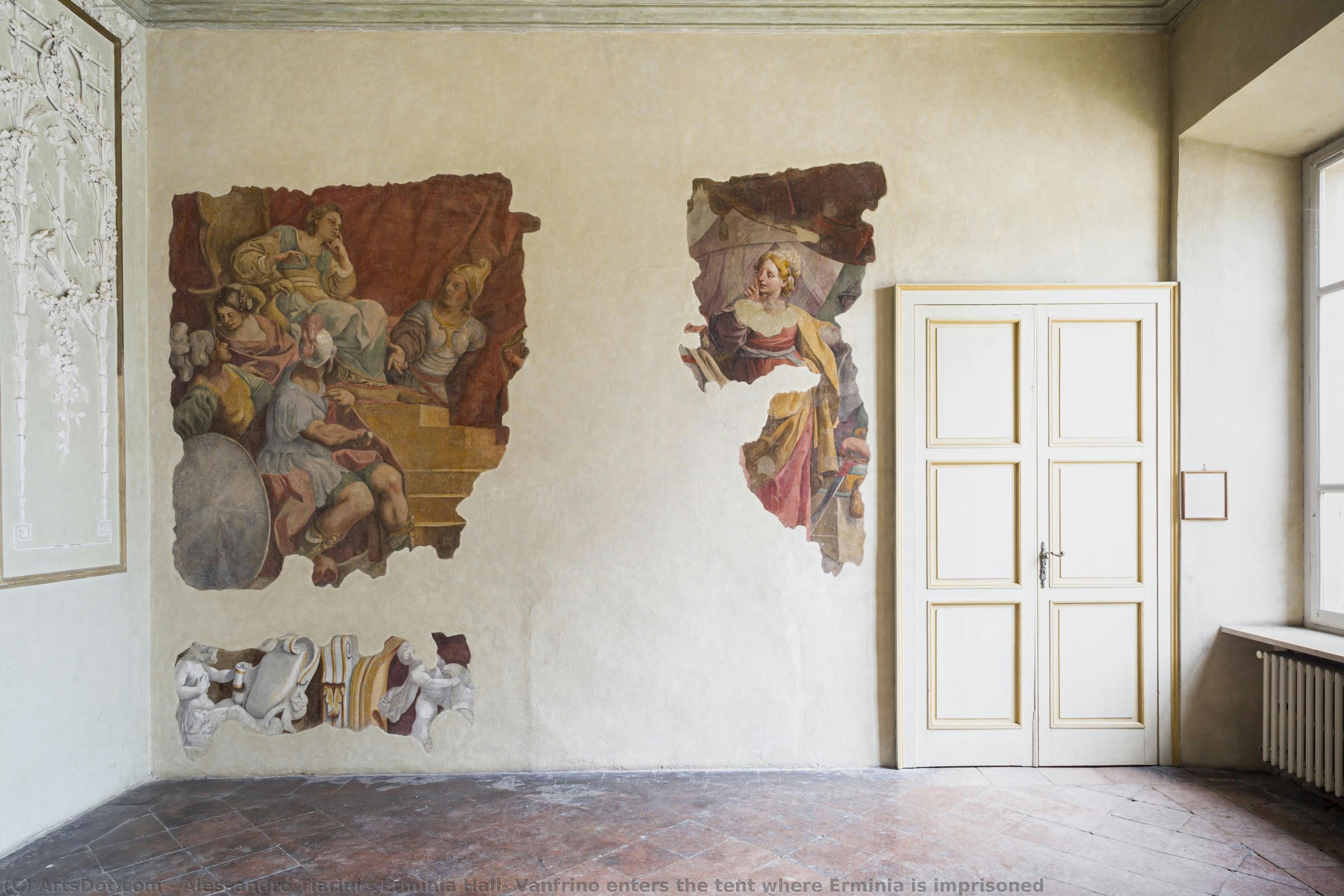 Erminia Hall: Vanfrino Enters The Tent Where Erminia Is Imprisoned — Alessandro Tiarini