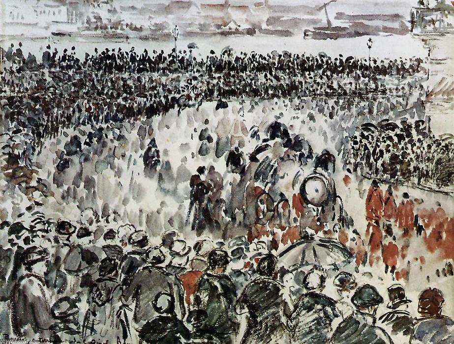 Rouen Burial Of Cardinal Bonnechose — Camille Pissarro
