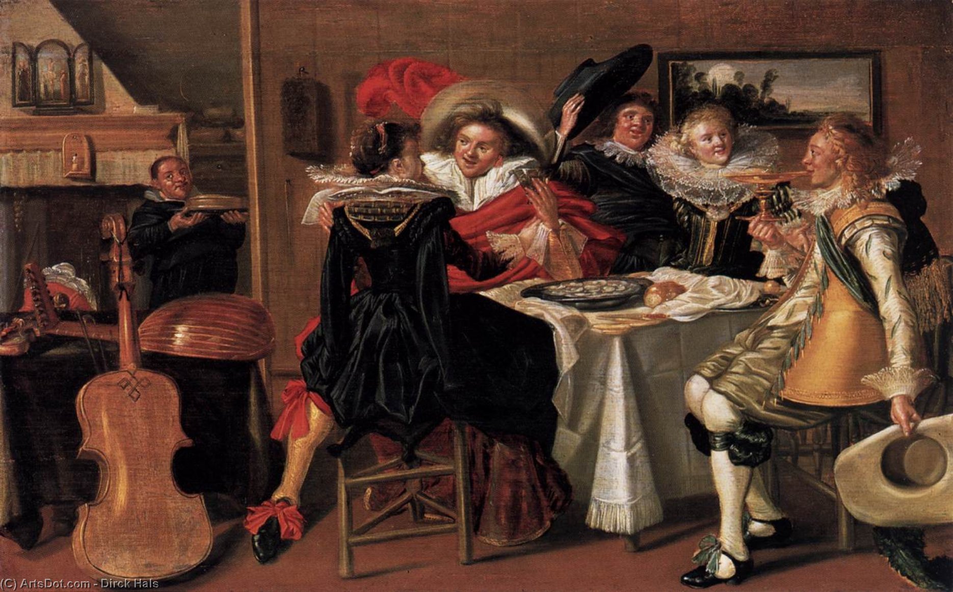 Merry Company At Table — Дирк Халс