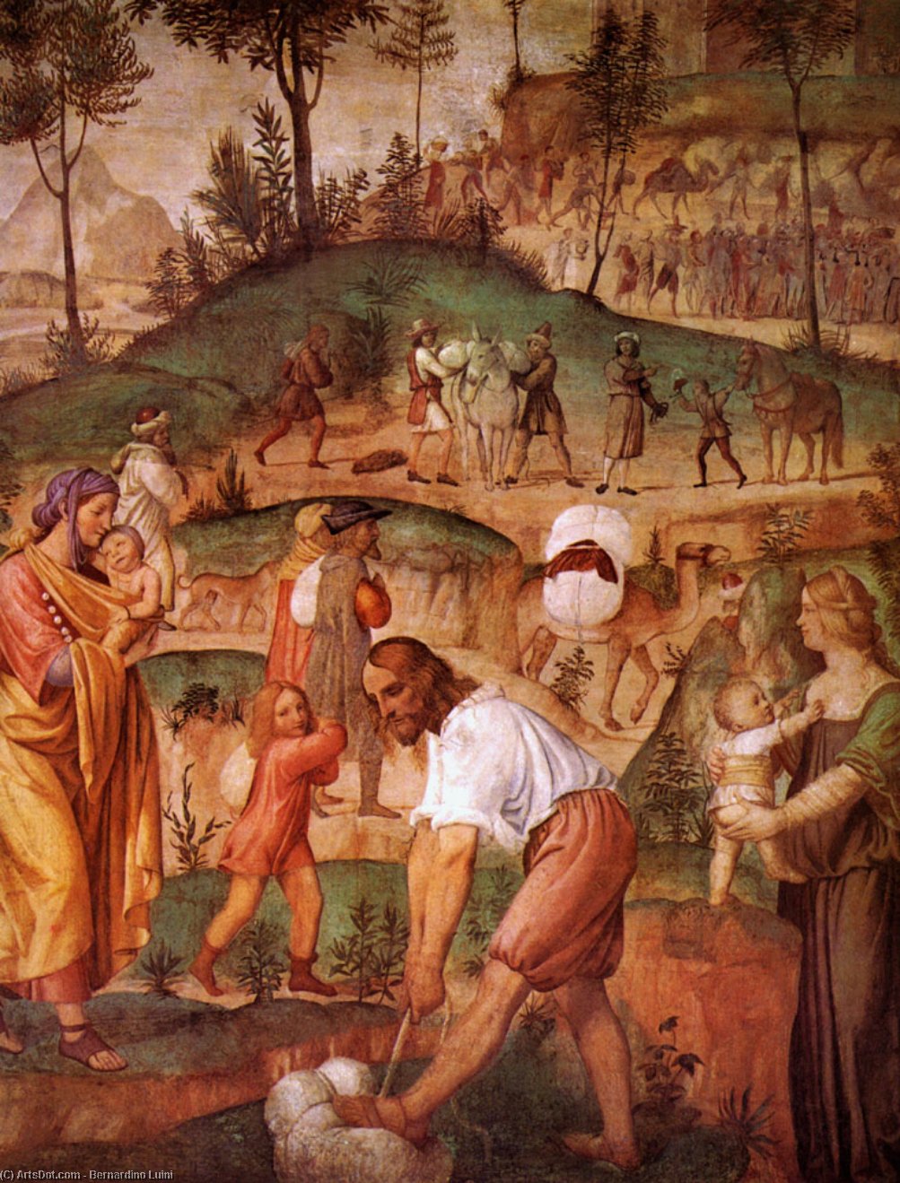 El Juego Del Cojín Dorado (detalle) — Bernardino Luini
