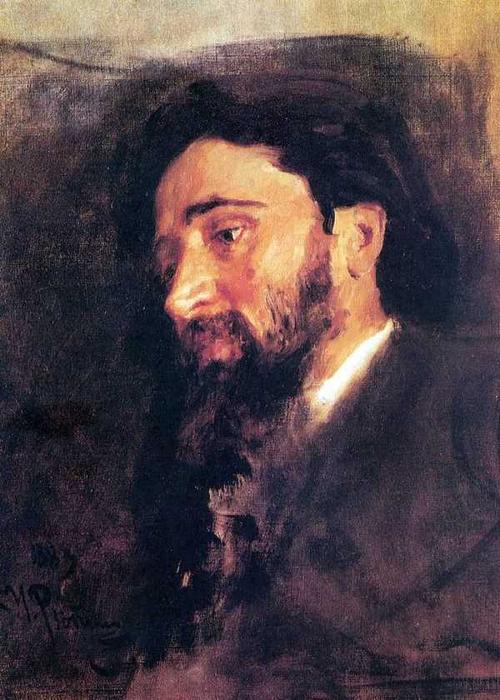 Portrait Of V. M. Garshin — Ilya Yefimovich Repin