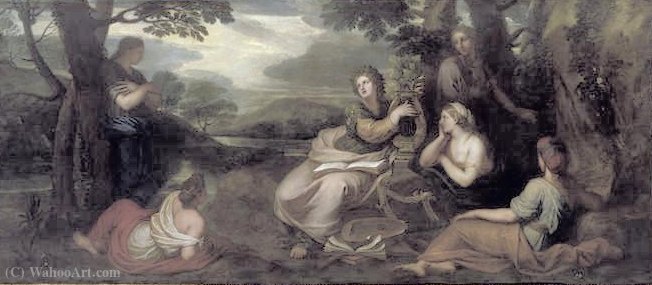Sapho Singing And Playing The Lyre — Michel Corneille (corneille L'ancien)