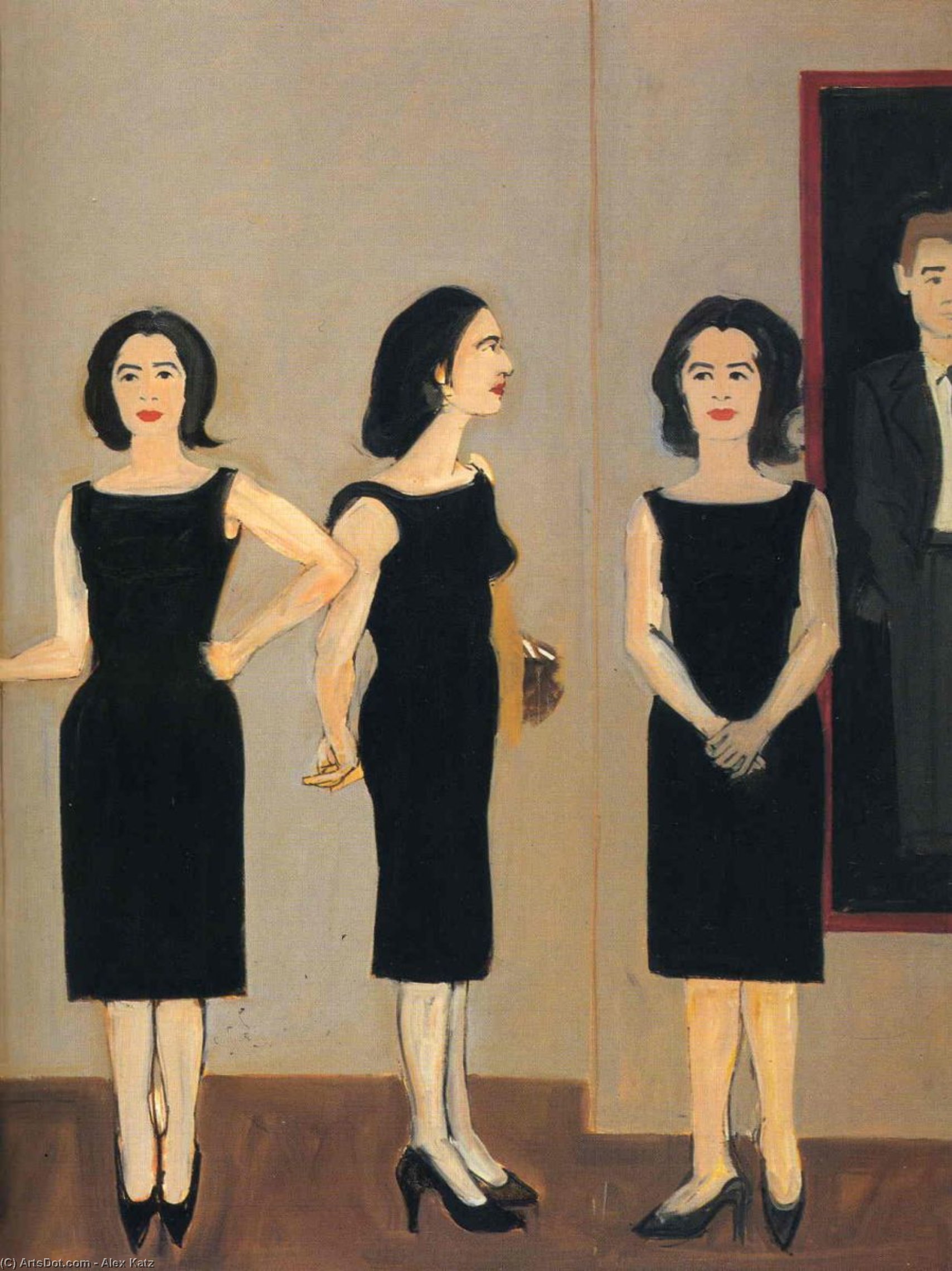 Ada In Black Dress — Alex Katz