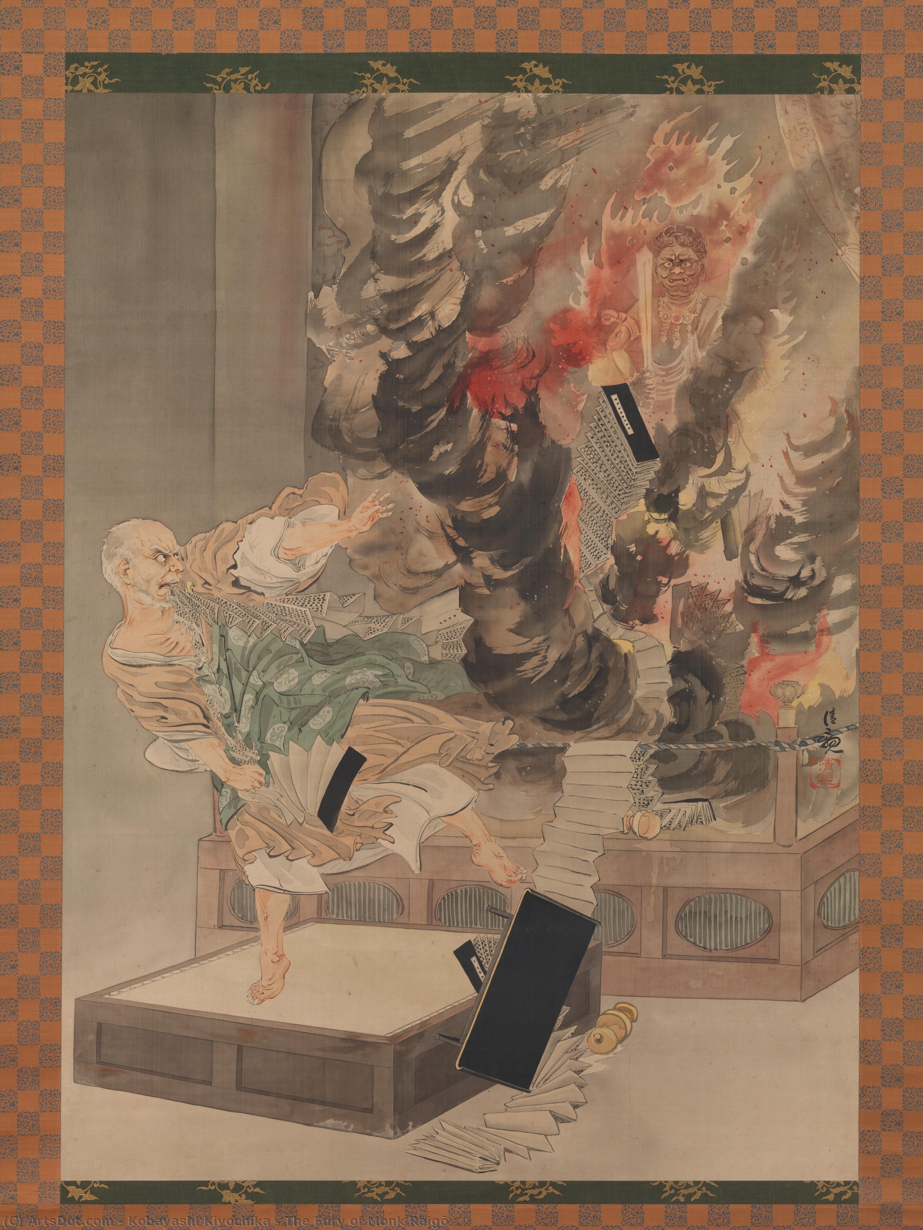 The Fury Of Monk Raigō — Kobayashi Kiyochika
