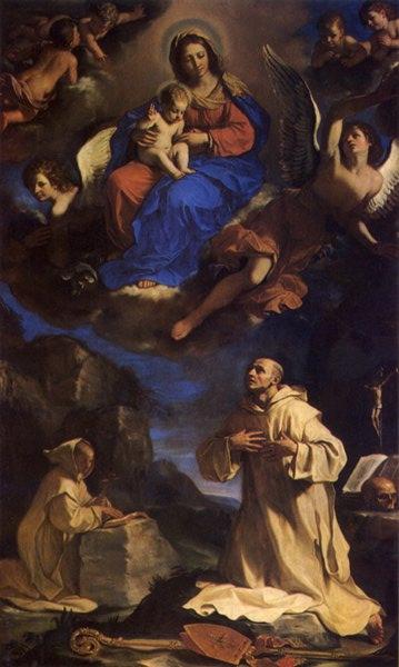 La Madonna Col Bambino Appare A San Bruno — Guercino