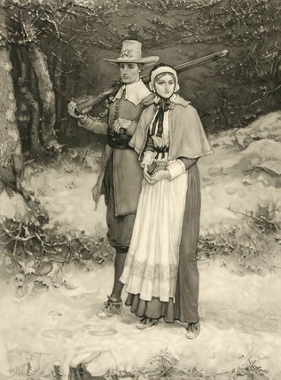 Puritan Couple On Their Way To Sunday Worship — George Henry Boughton