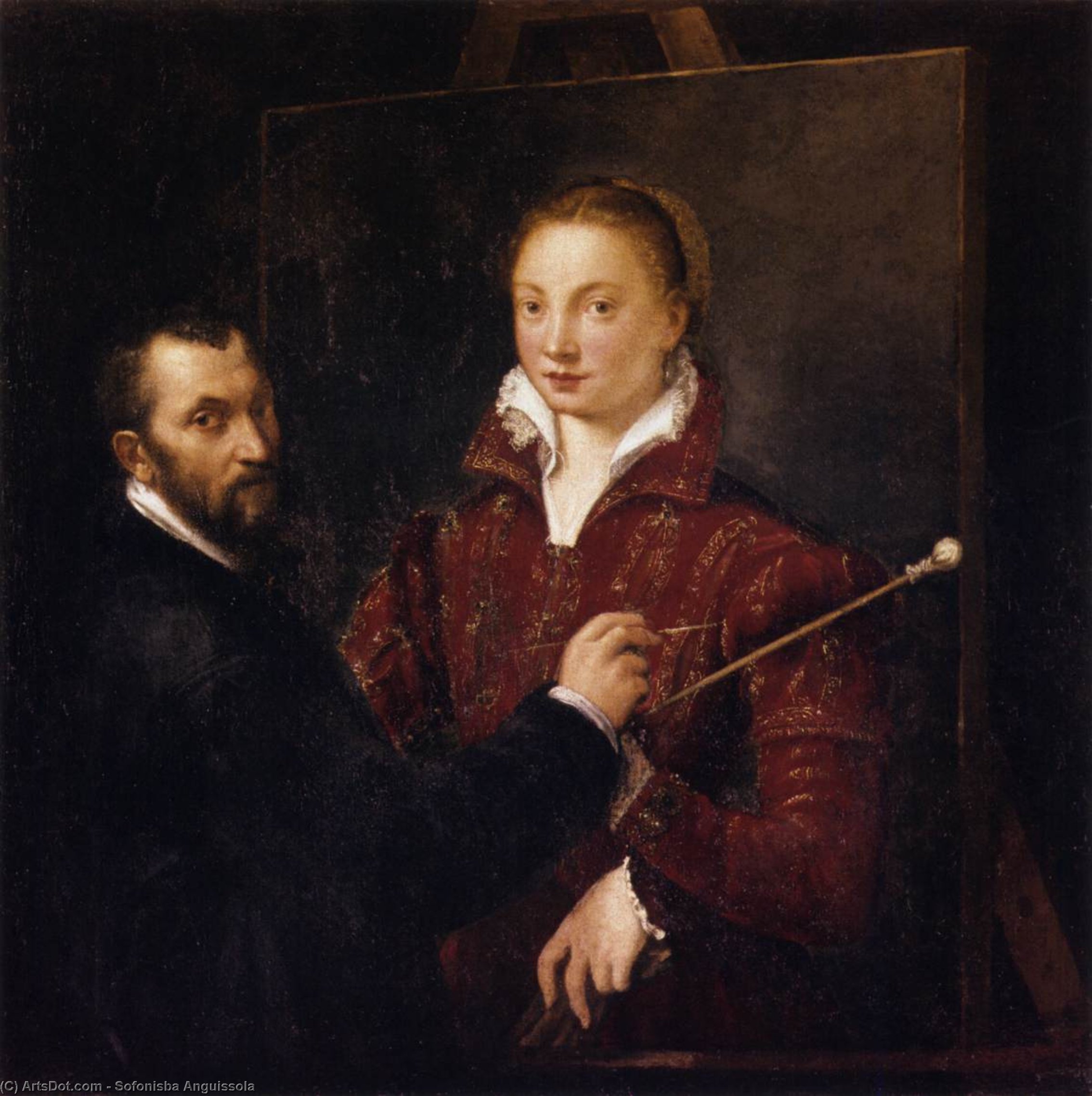 Bernardino Campi Painting Sofonisba Anguissola — Софонисба Ангуиссола