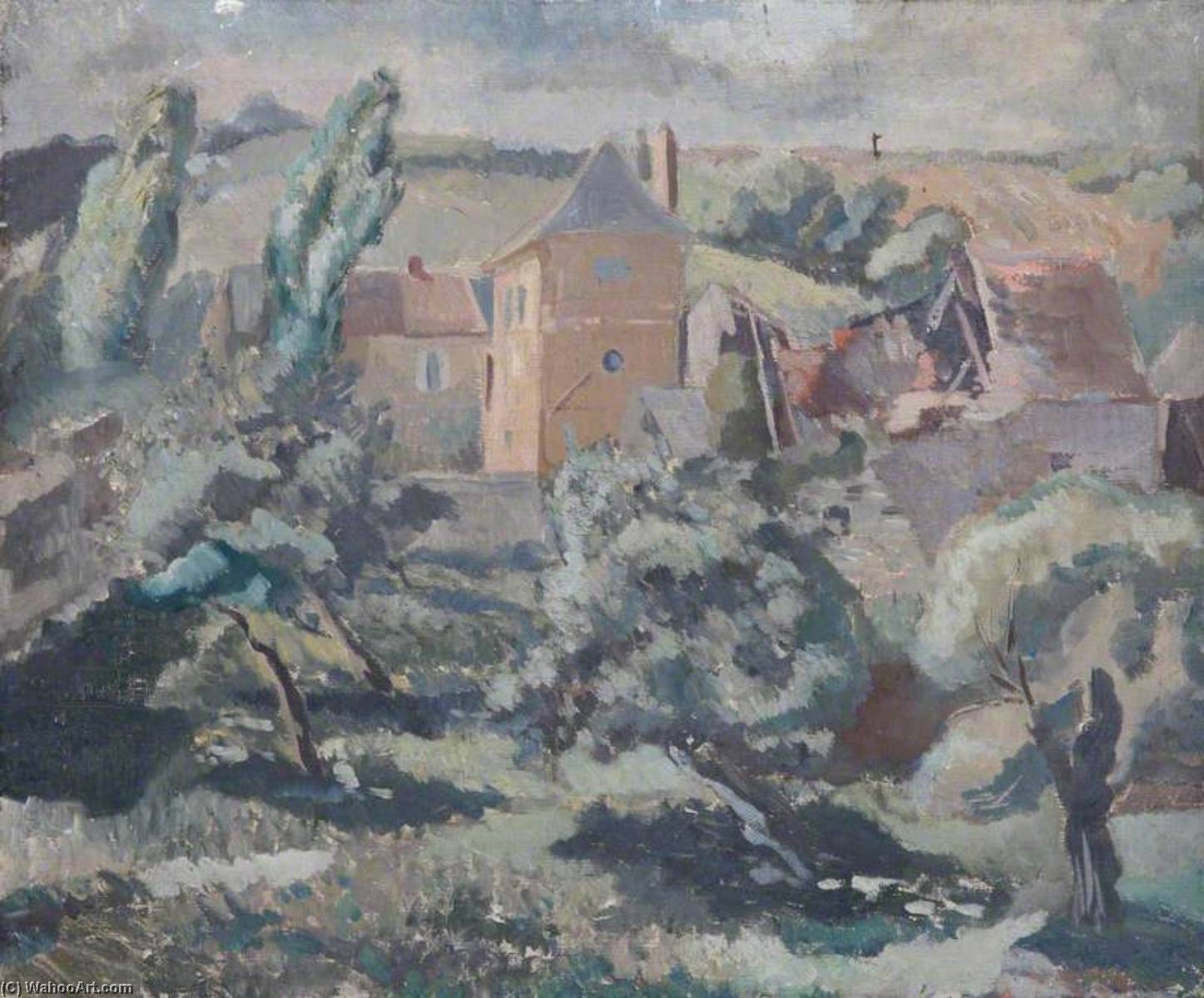 A View Of A House (in France ), Surrounded By Trees — Evelyn Alice Clutton Brock