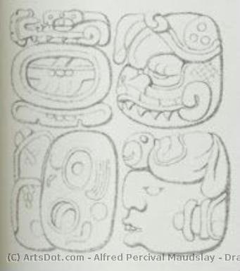Drawing Of An Inscription From Palenque — Alfred Percival Maudslay