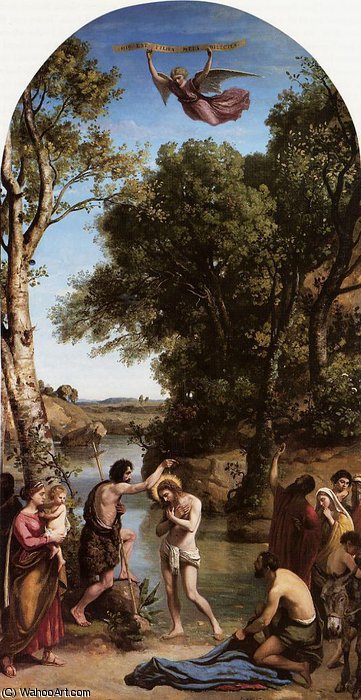 The Baptism Of Christ — Jean-baptiste-camille Corot