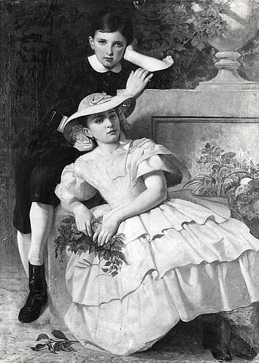 Leutze Children, Eugene Henry Cozzens And Ida, (painting) — Emanuel Gottlieb Leutze