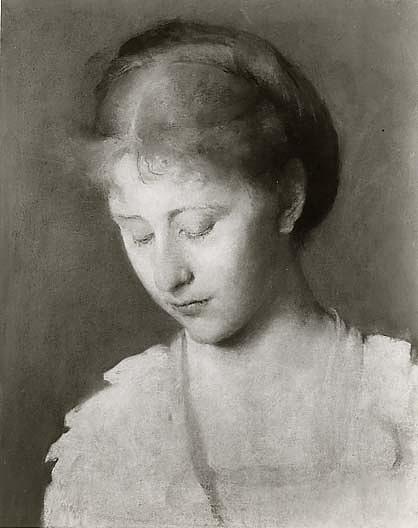 Girl's Head, (painting) — Abbott Handerson Thayer