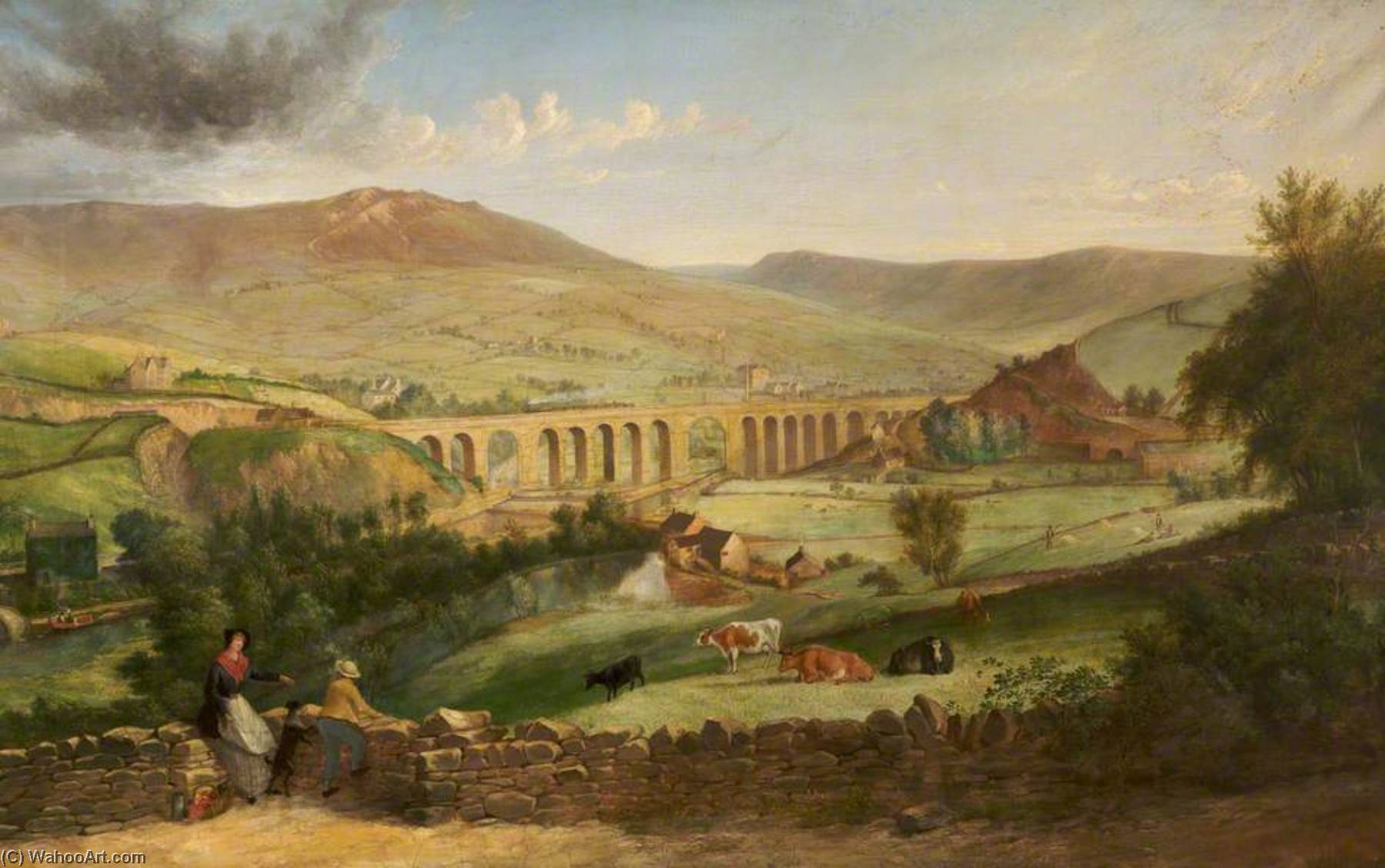 Uppermill From Dobcross, Oldham, Lancashire — James Howe Carse