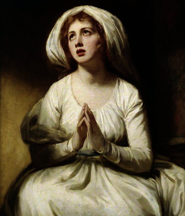 Emma Hart At Prayer — George Romney
