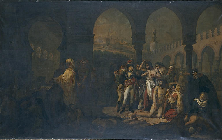Le Général En Chef Bonaparte Visitant Les Pestiférés De Jaffa — Emile Jean Horace Vernet