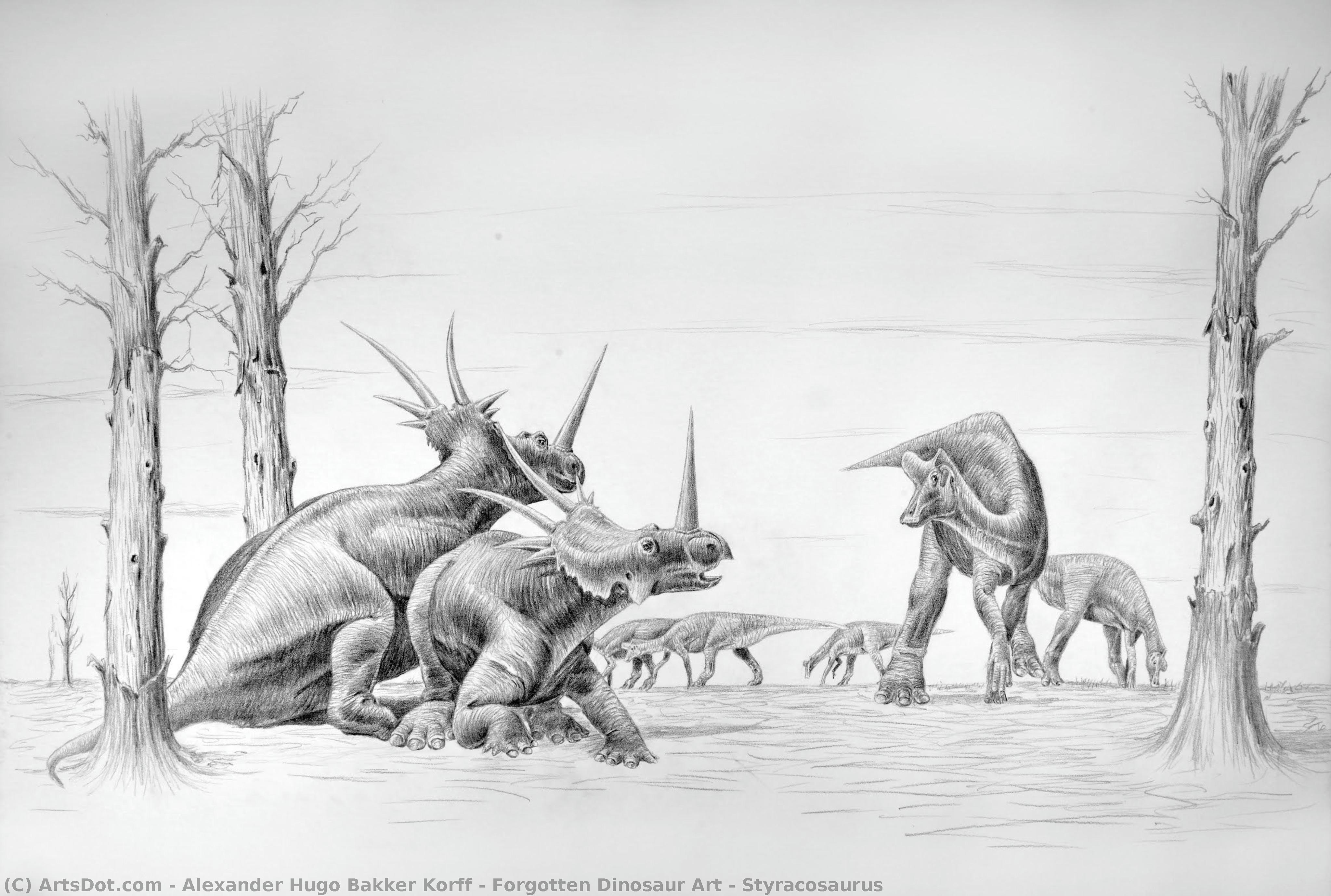 Forgotten Dinosaur Art - Styracosaurus — Alexander Hugo Bakker Korff