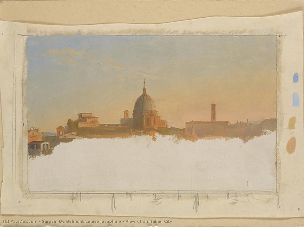 View Of An Italian City — Sarazin De Belmont Louise Joséphine