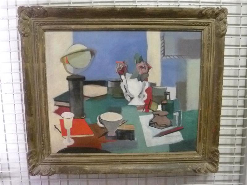Nature Morte Au Vase Blanc Et Aux Roses — Lasne Jean