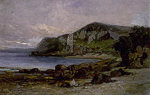 Rocks At Newport, (painting) — Edward Mitchell Bannister