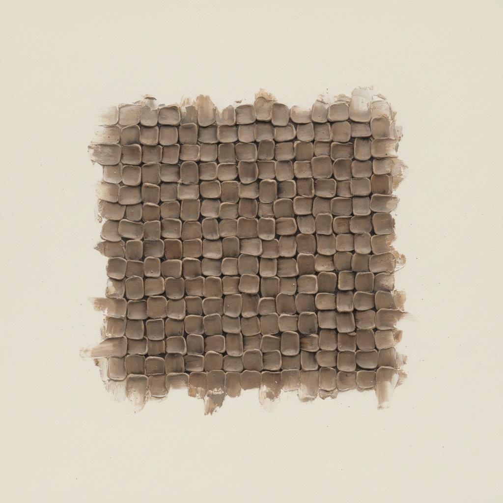 Monolithische Echos Erdiger Gitter In Einem Meditativen Taupe-relief — David Moreau