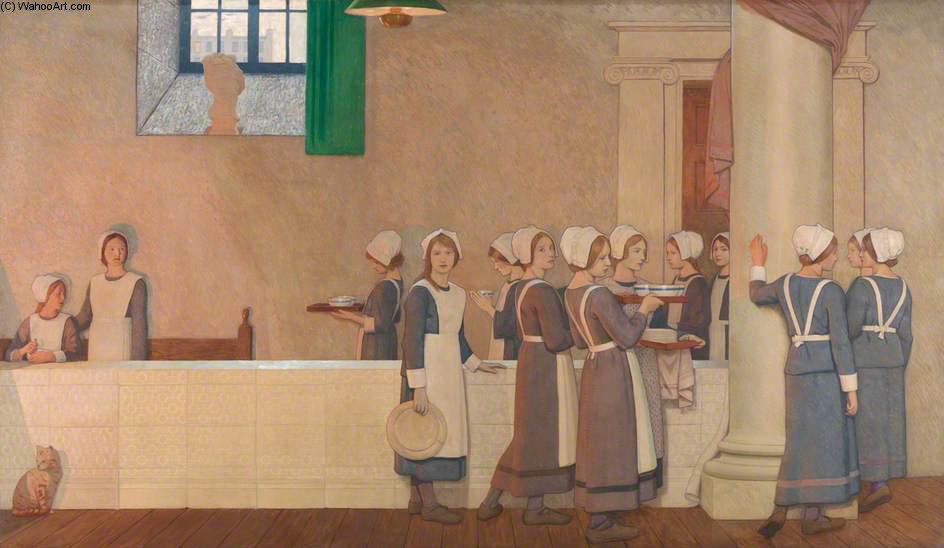 Orphan Girls In The Refectory Of A Hospital — Frederick Cayley Robinson