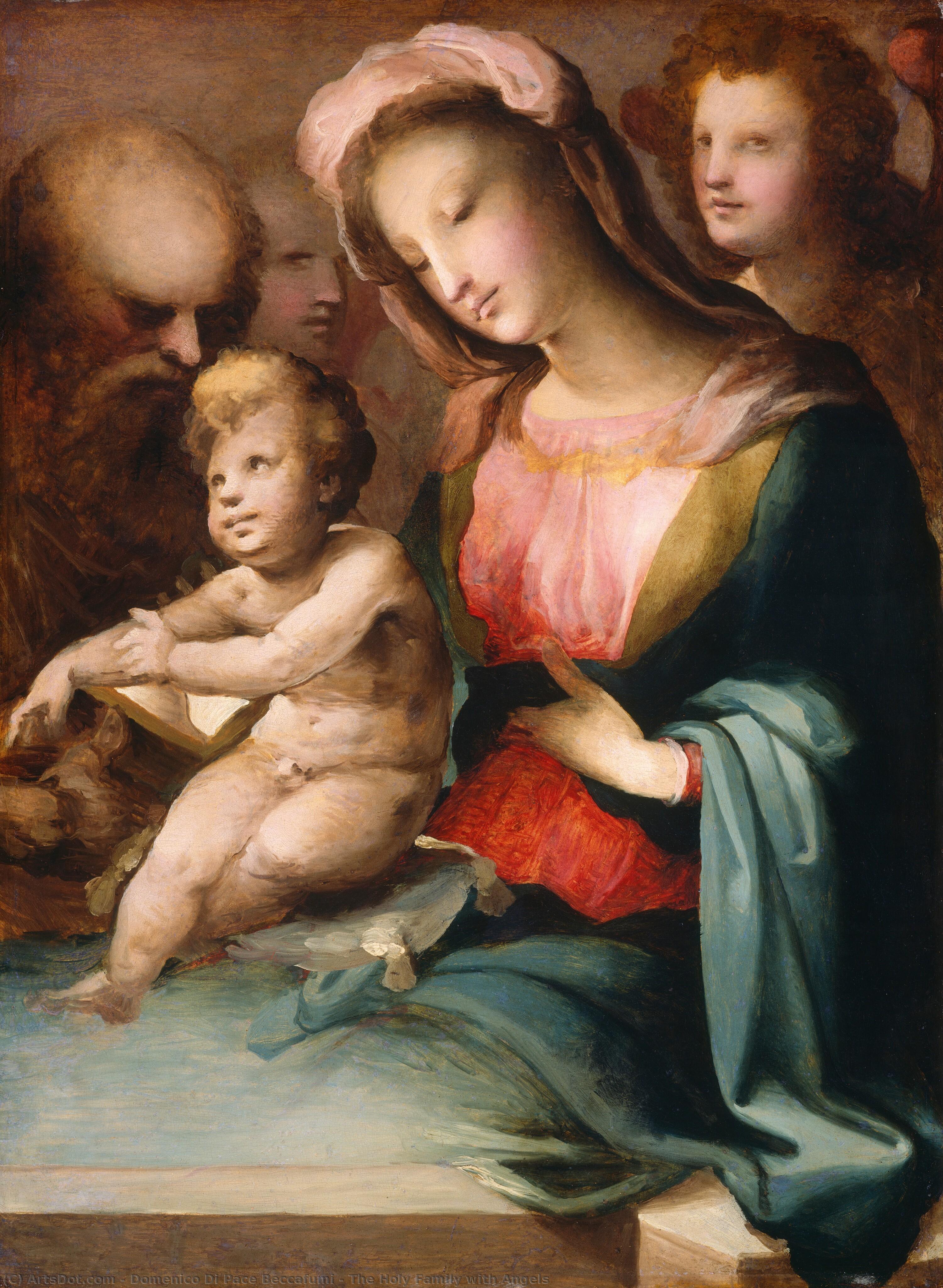 The Holy Family With Angels — Domenico Di Pace Beccafumi