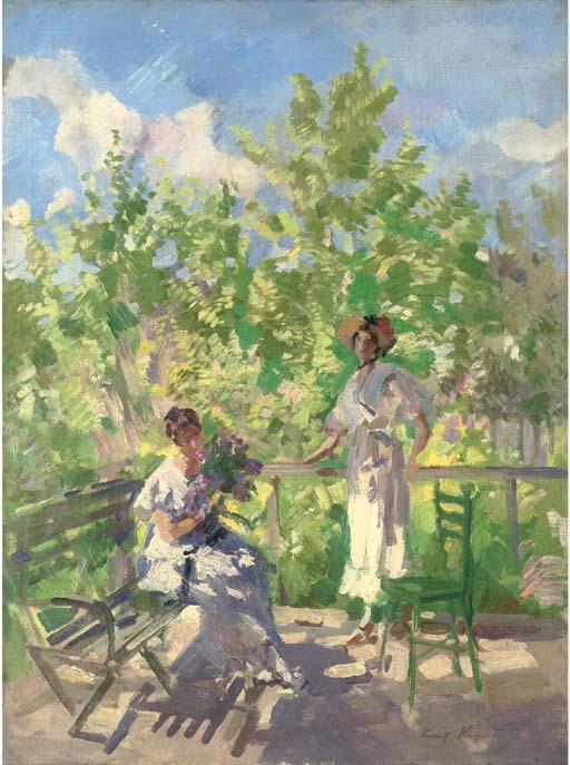 Afternoon Tea On The Terrace — Konstantin Alexeievitch Korovin