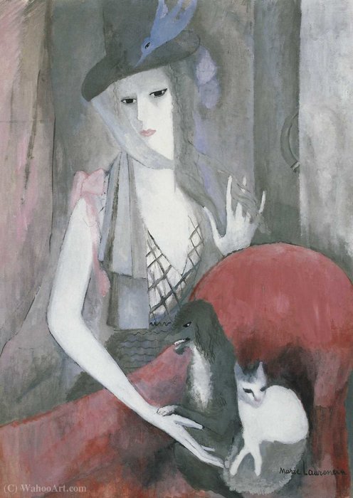 Femme Au Chien Et Au Chat (1916) — Marie Laurencin
