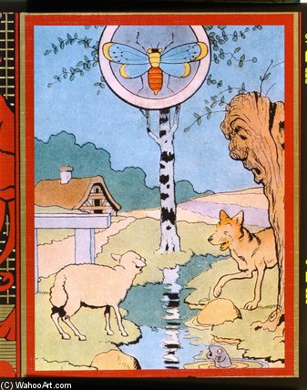The Wolf And The Lamb — Benjamin Rabier