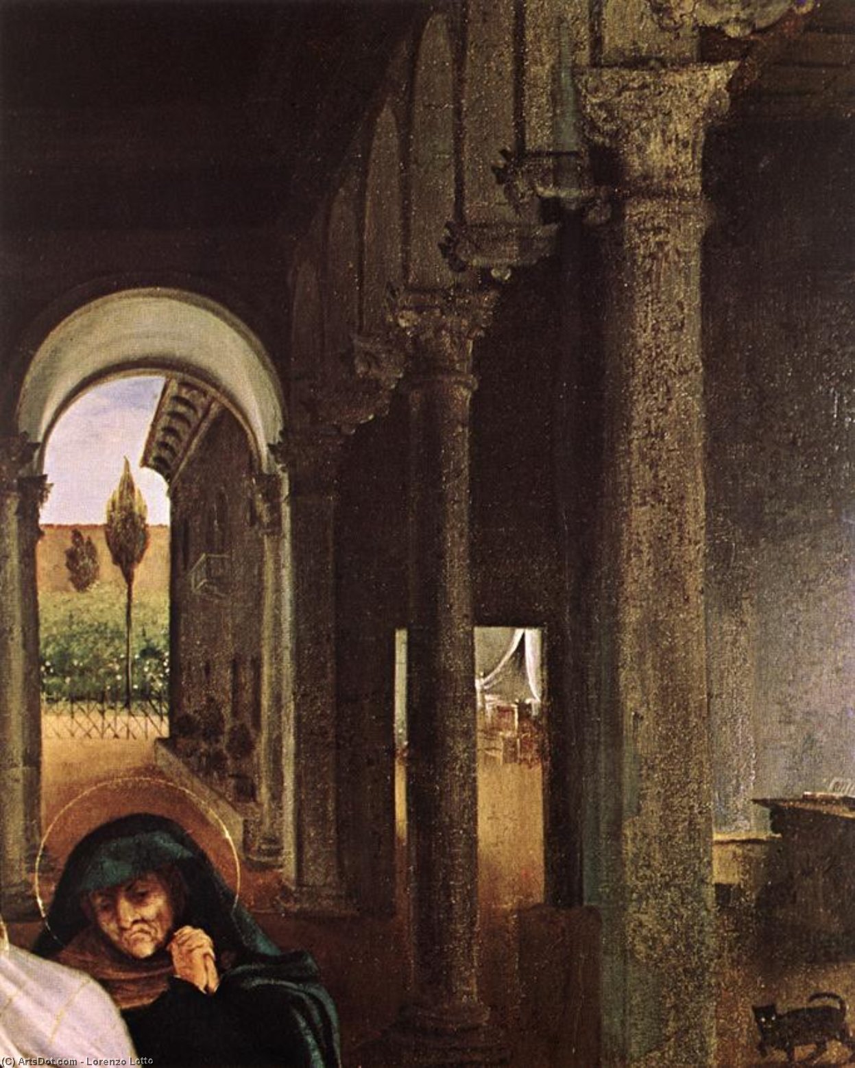 Christ Taking Leave Of His Mother (detail 1) - — Lorenzo Lotto